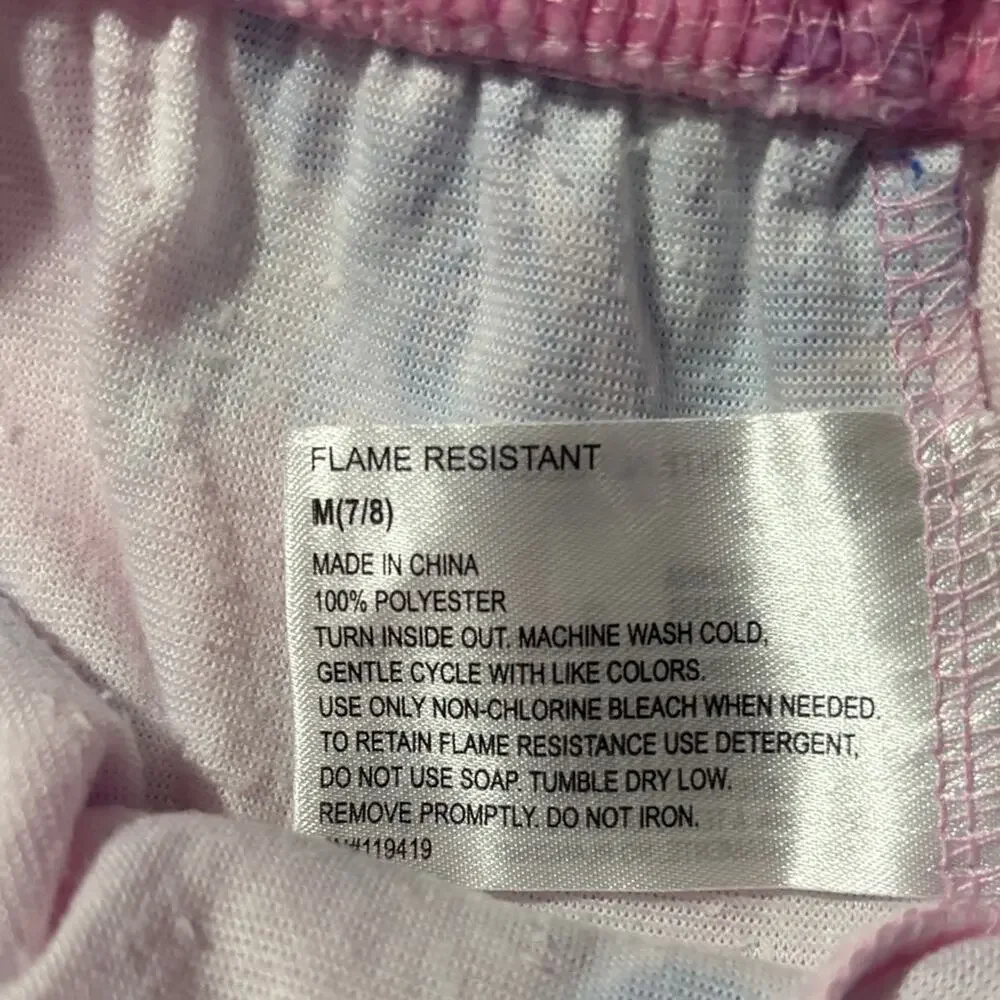 Saint Eve M 7/8 Pink and Blue Butterfly Print lounge Set pajamas sleepwear euc